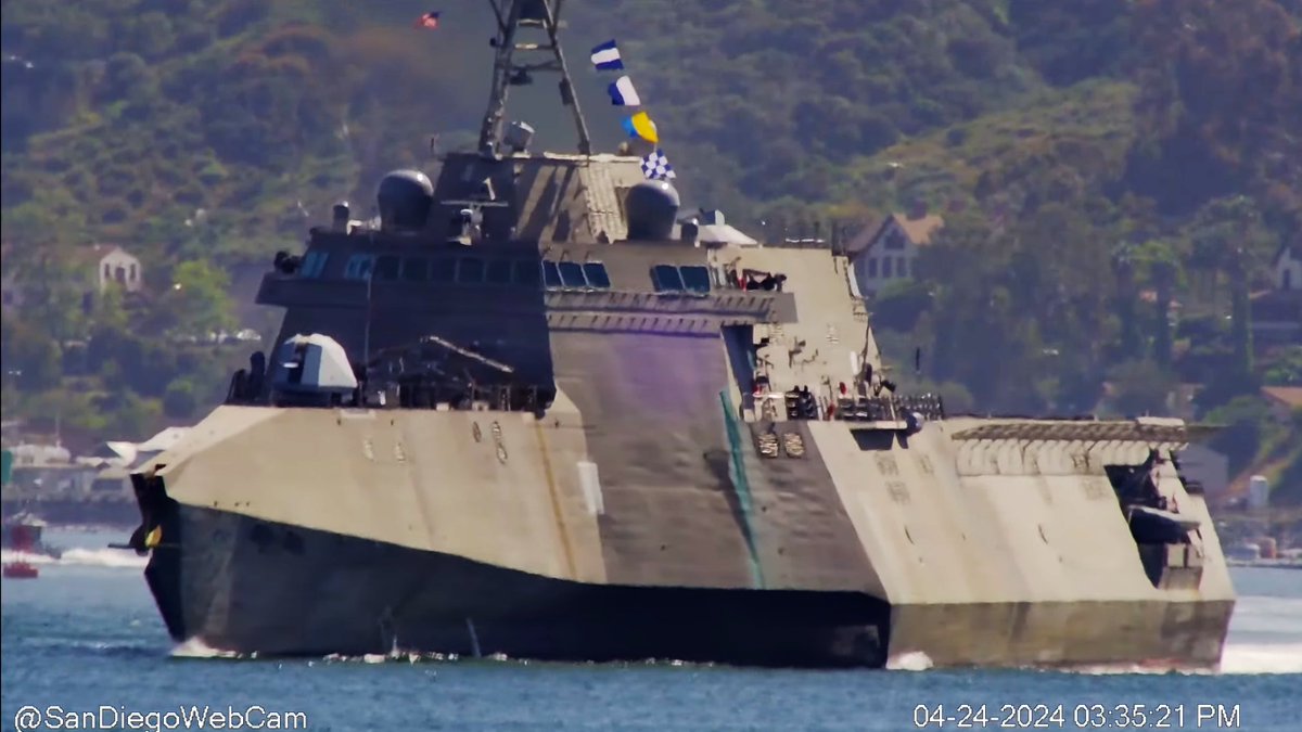 USS Jackson (LCS 6) Independence-variant littoral combat ship coming into San Diego - April 24, 2024 #ussjackson #lcs6

SRC: webcam