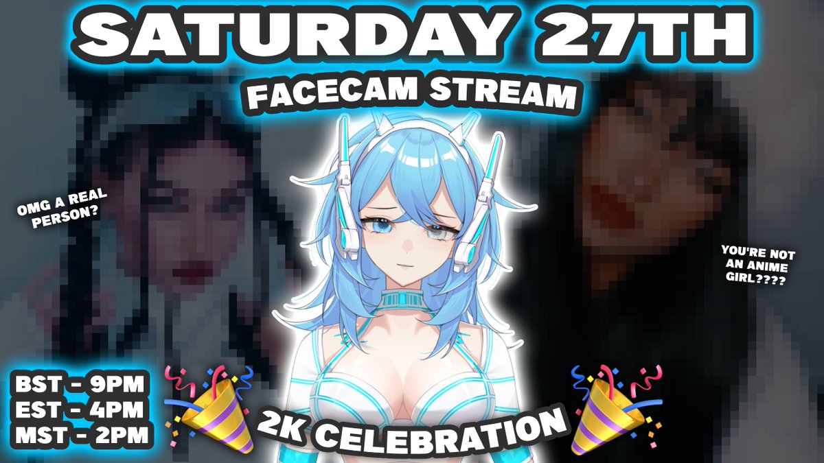icymoroll's tweet photo. THIS SATURDAY - FACECAM STREAM
📅April 27th
⏰9PM BST

ICY HAS A REAL FACE? SHE'S A REAL PERSON? BRITISH PEOPLE EXIST?🫢
Find out this weekend...

2K CELEBRATION ON TWITCH! LETS HAVE A LIL STREAM PARTY💃 https://t.co/PMJTnApO9f