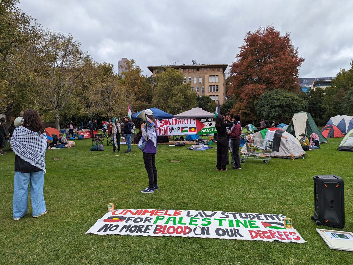 Solidarity with the students who have set up an encampment at Melbourne Uni