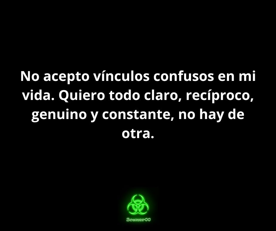 Scaner00's tweet image. No acepto vínculos confusos en mi vida. Quiero todo claro, recíproco, genuino y constante, no hay de otra.
#vinculo #reciproco #genuino