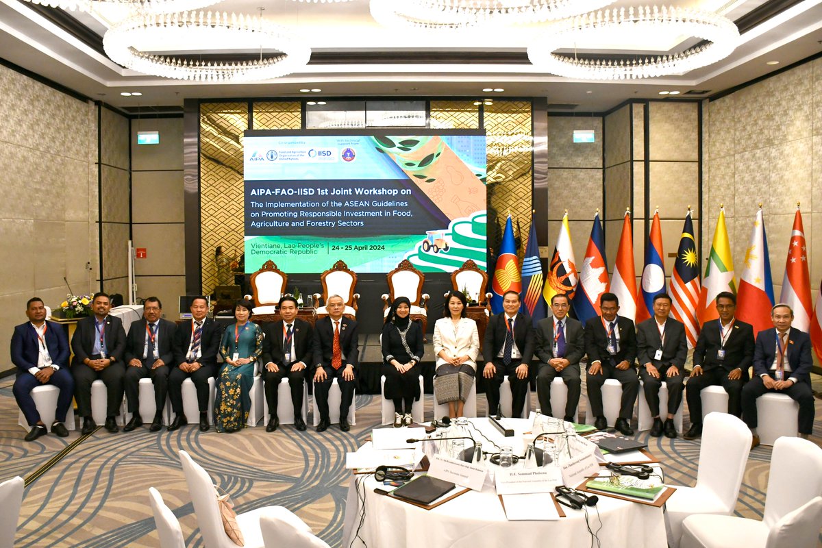 The @ASEAN Inter-Parliamentary Assembly (AIPA) is preparing for the implementation of ASEAN Guidelines on Promoting Responsible Investment in Food, Agriculture and Forestry Sector (RAI), @FAO and partners announced today. 🗞️FAO Press Release👉: bit.ly/3Wfscmu