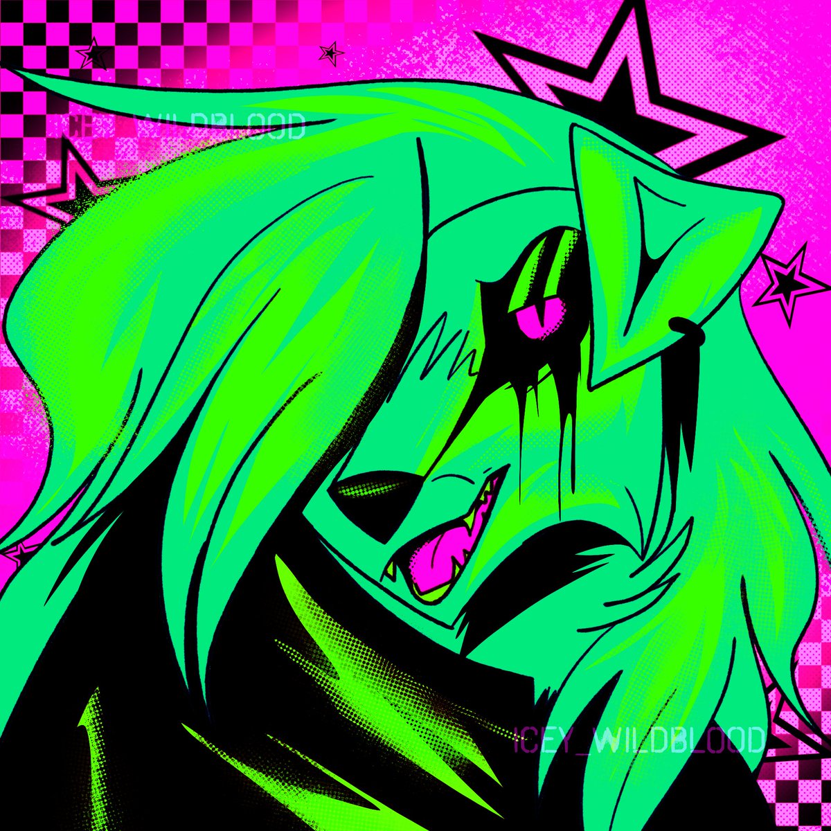 The colors were 🎨COLORING🎨 and i needed a new PFP 😎👌 love how this came out SO MUCH. 
-
#neon #colorpop #bright #art #neonart