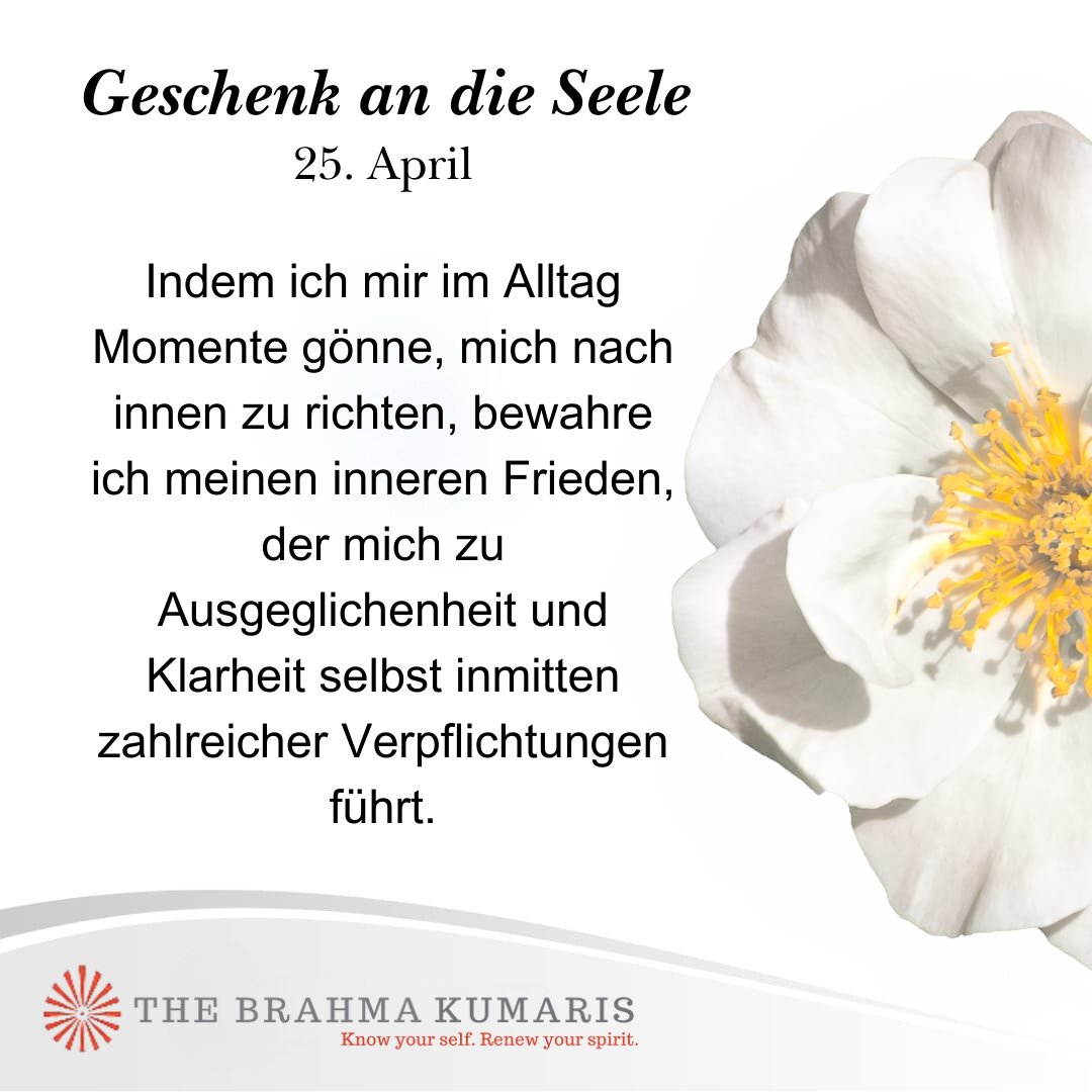 #GeschenkandieSeele #Spiritualität #Bewußtsein #Achtsamkeit #Inspiration #Affirmation #Meditation

Besuchen Sie uns auf: brahmakumaris.de