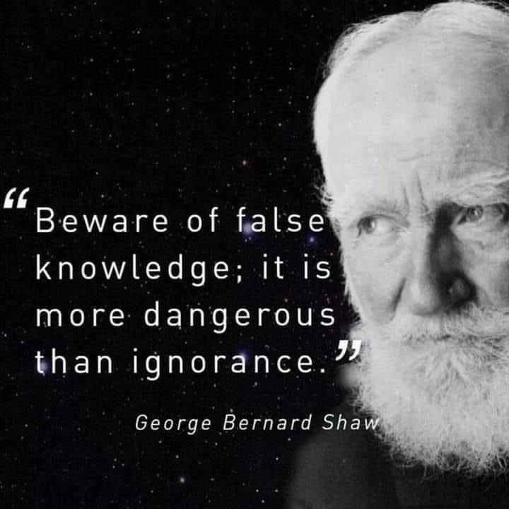 Beware of false knowledge!