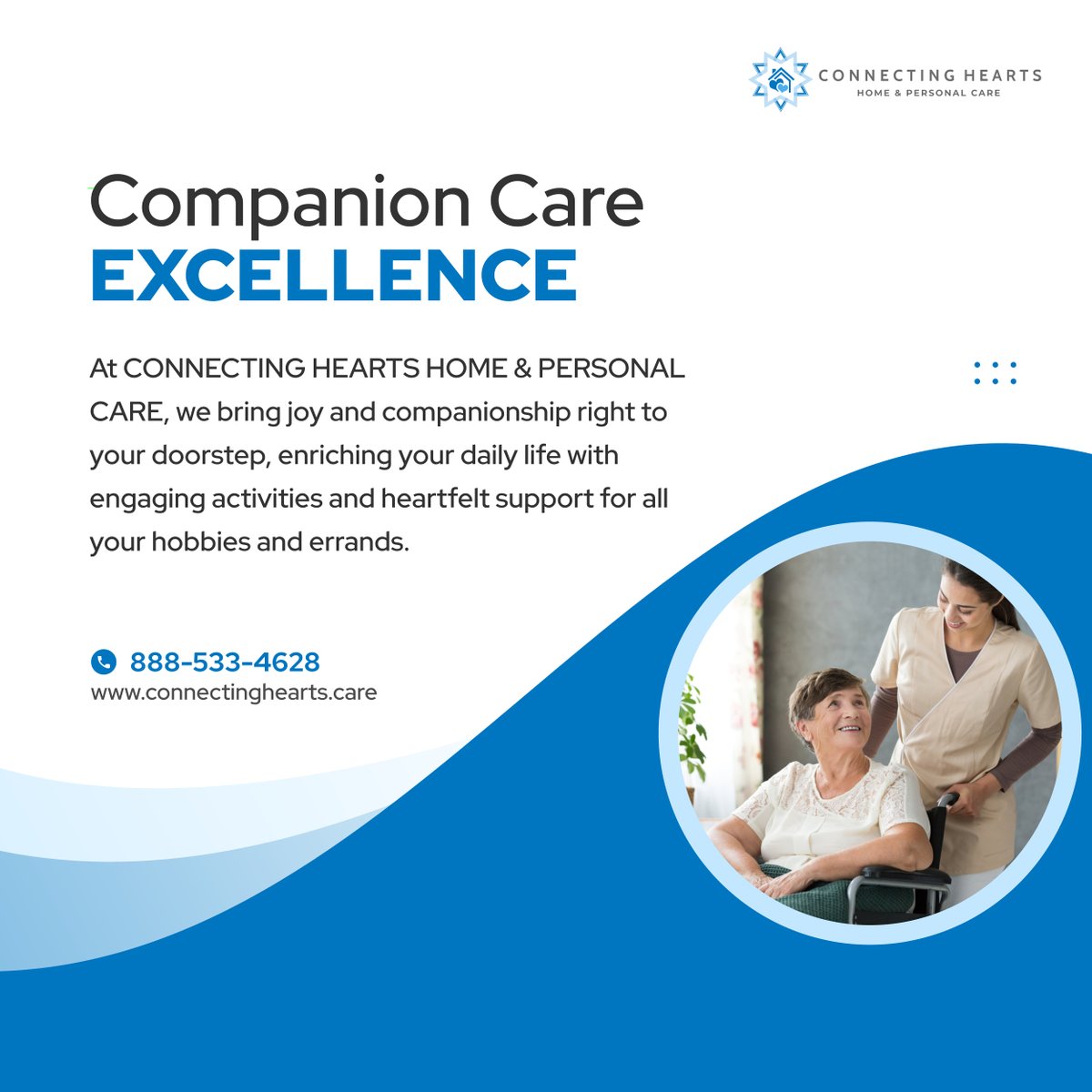 Embrace life's pleasures with our companion care, ensuring no moment feels lonely or dull. 

Trust CONNECTING HEARTS HOME & PERSONAL CARE for meaningful companionship. 

#PasadenaCA #HomeCare #CompanionCare #SocialEngagement #MentalWellness
