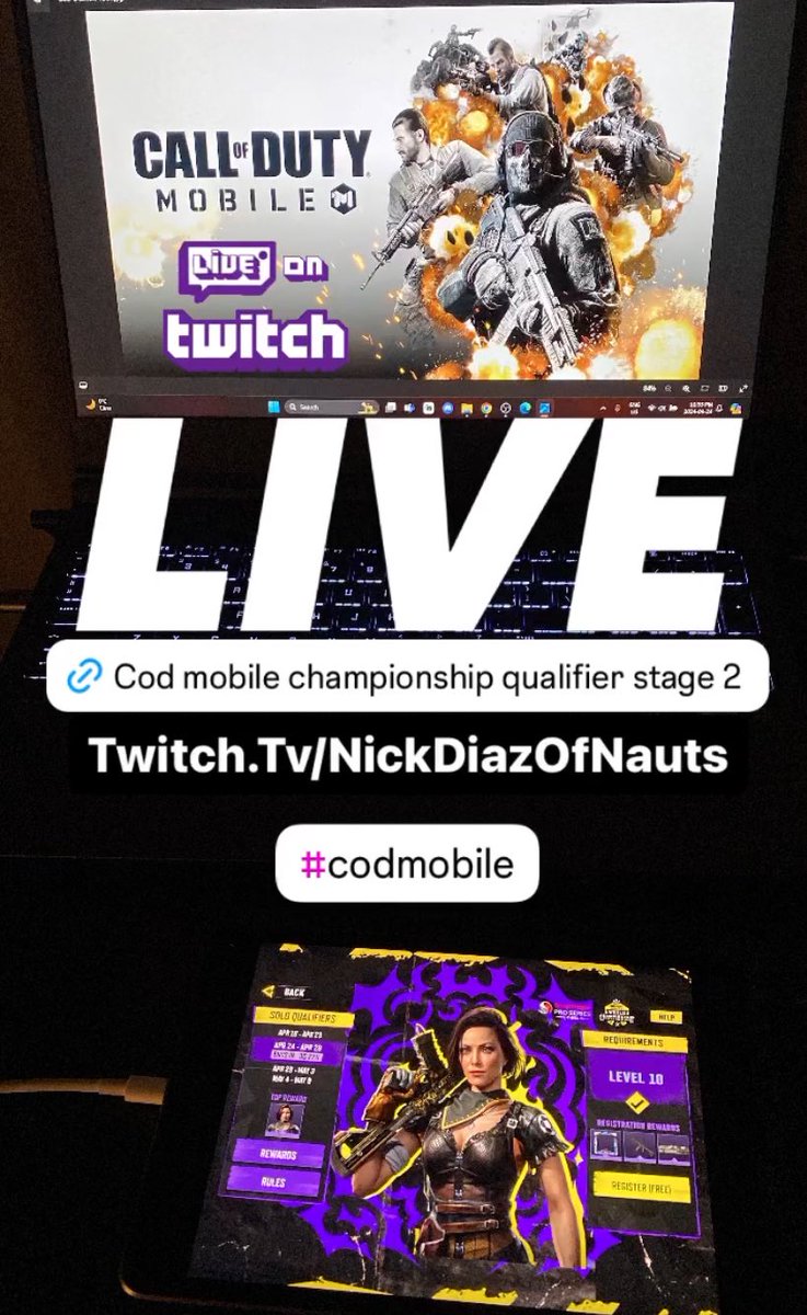 LIVE ON TWITCH

COD Mobile World Championship Qualifier Stage 2. 

m.twitch.tv/nickdiazofnauts

#callofdutymobile #codmchamps24