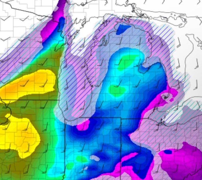 Saturday NAM model uptrend guys. #miwx