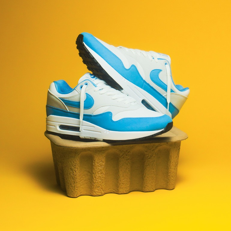 Nike Air Max 1 'University Blue' on sale for $95.20 w/ code HEY20 💧 Link -> bit.ly/3QkvSzn
