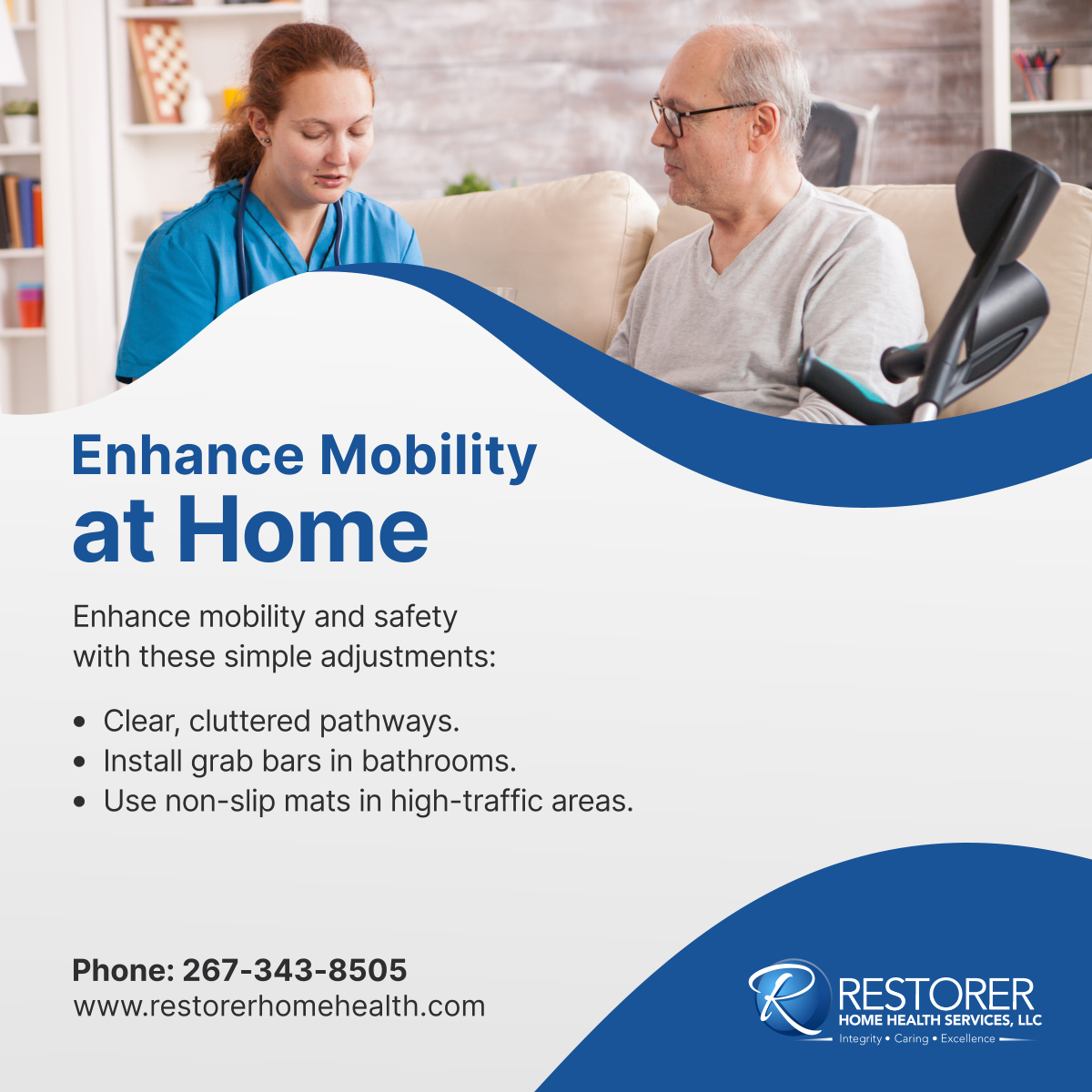 Improve accessibility and prevent falls at home with these easy modifications. Stay safe and mobile with these simple tips! 

#PhiladelphiaPA #HomeHealthcare #Mobility