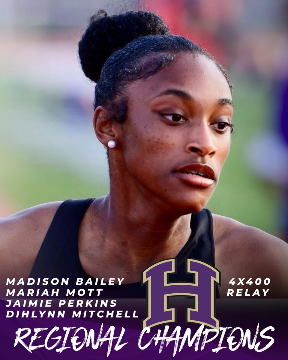 Congratulations to Madison Bailey, Mariah Mott, Jaimie Perkins, and Dihlynn Mitchell! 4 X 400 Regional Champions 🏆🐅