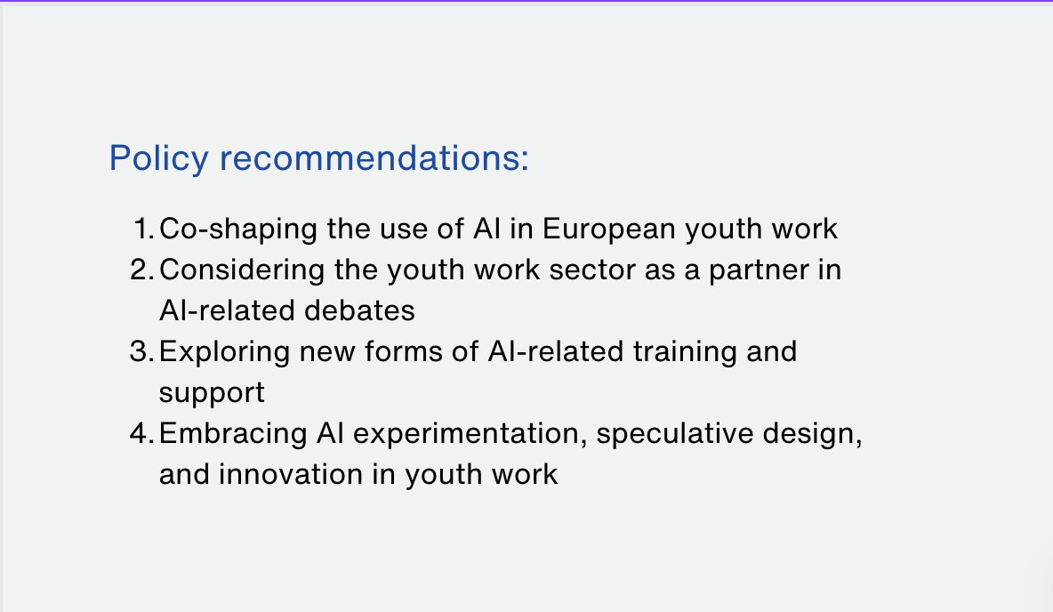 📢It's essential to consider the #youthwork sector as a partner in AI-related debates. 

Digital youth work is also central to our #digitalequity efforts. In fact, we've recently created a Digital Youth Work Research Hub ➡️ includeplus.org/digital-youth-…