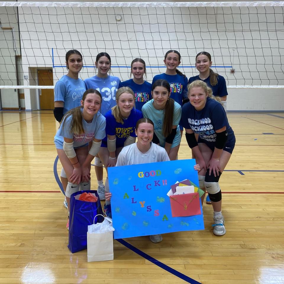 13 Navy took some time at practice to send Coach Alyssa off to 18s Nationals in style. Good luck Alyssa!!!!