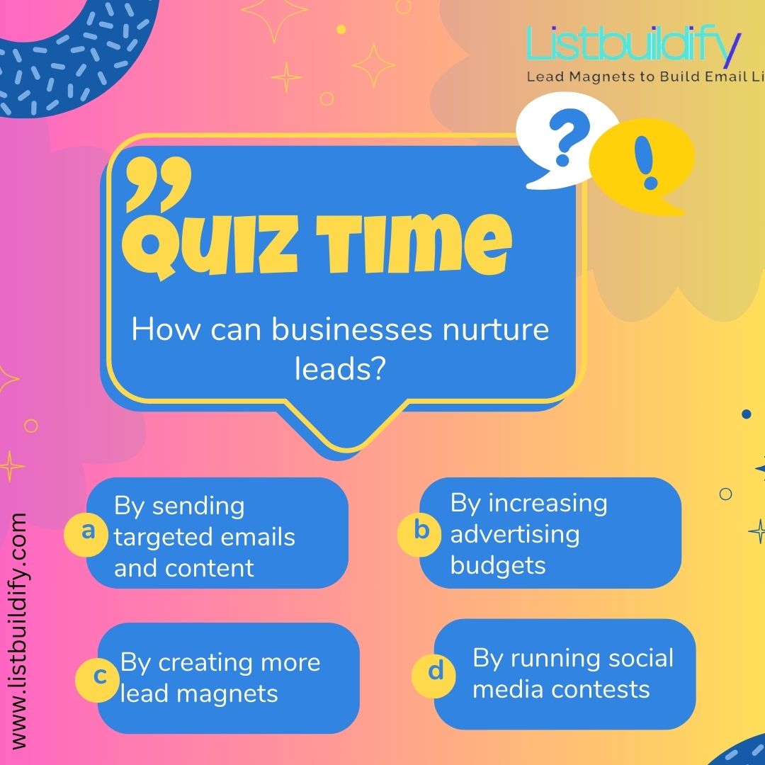 LBuildify's tweet image. When it comes to nurturing leads in the lead generation process, one strategy stands out: sending targeted emails and content. #Listbuildify #LeadNurturing #EmailMarketing #DigitalMarketing #ContentStrategy #MarketingAutomation #Personalization #TargetedEmails #SalesFunnel