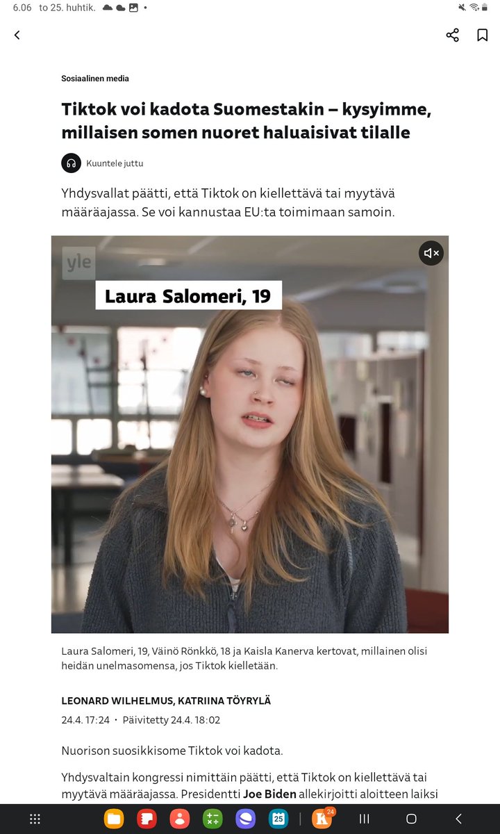 Suomessa on jo nyt monta #TikTok:ia. #kyberturvallisuus yle.fi/a/3-9323419?ut… @VTTFinland @SitraFund @ahavasara @attesakari @kristolehtonen @TarjaHalonen @TimoHarakka @miapetrakumpula @HennaVirkkunen @JanneJukkola @JarnoLim @kimmorousku