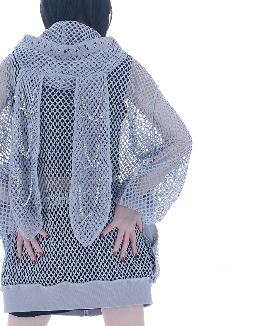 NEW ARRIVAL】 REFLEM【レフレム】 うさ耳メッシュジップアップ