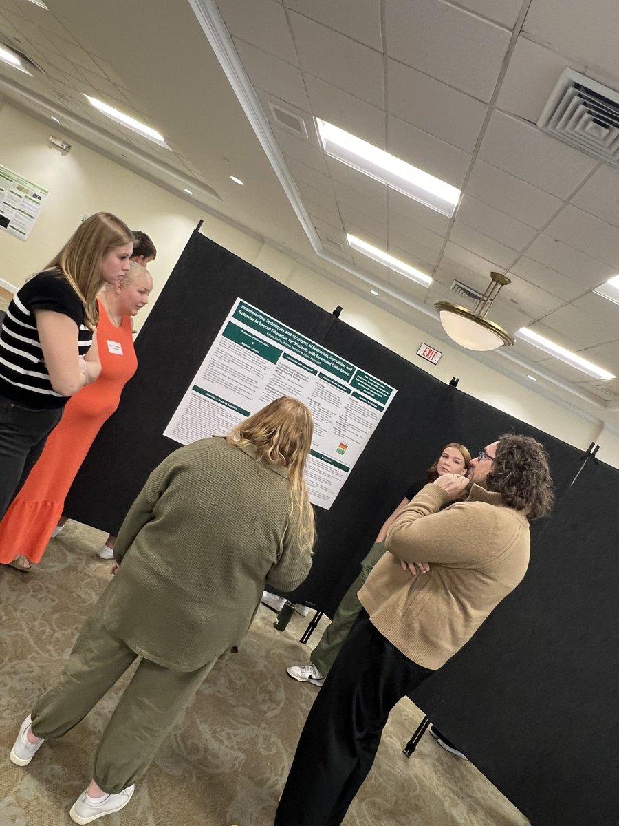 Again, in the last weeks of the semester, my students amazed me. @NWMOSTATE SpEd majors developed high level poster presentations for the Celebration of Scholars. Presenting to those in academia is no small feat. These Bearcats are #CareerReadyDay1–so proud of their growth! 💚🖤