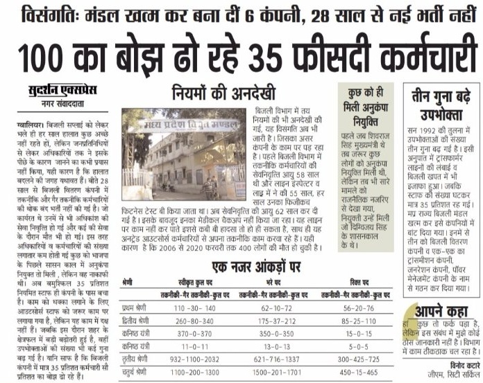 संविदा सेवकों पर निर्भर #आत्मनिर्भर मध्यप्रदेश सरकार. 🤔🤔🤔
<a href="/nehafolksinger/">Neha Singh Rathore</a> <a href="/ravishndtv/">ravish ndtv</a> <a href="/pcravt/">Poonam Ravt Journalist</a>
<a href="/abhisar_sharma/">Abhisar Sharma</a>     <a href="/MPYuvaShakti/">|| MP Yuva Shakti ||</a>