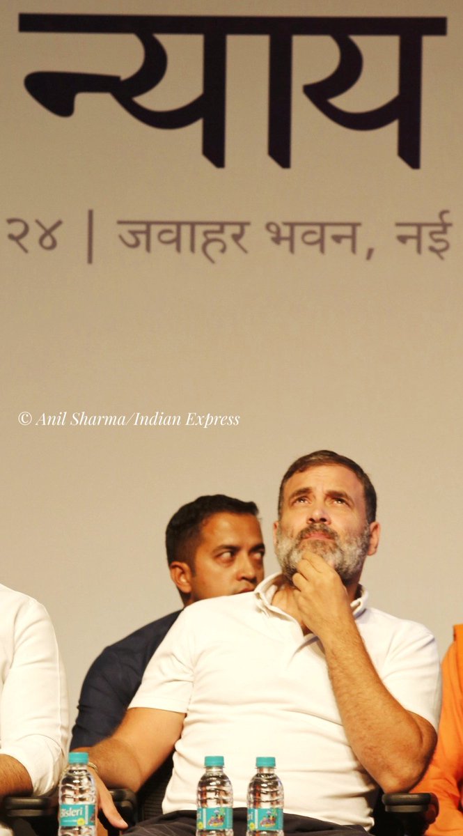 Congress leader Rahul Gandhi at 'Samajik Nyay Sammelan' on wednesday. @IndianExpress photo by @anilsharma07