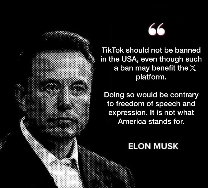 It's a dark and bad day today. Hypocritical US is again seen clearly by the people of the whole world. It's a brutal violation of the freedom of speech and expression. #TikTokBan @elonmusk