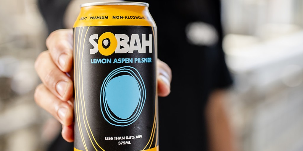 NEW BATCH AND NEW LOOK CAN! The OG beer from the Sobah range LEMON ASPEN PILSNER is back, better and bigger! Check out sobah.com.au to get your hands on #sobahbeer #lemonaspenpilsner #pilsner #beer #nonalcbeer #nabeer #nonalcoholicbeer #bushtuckerbeer #beercanart