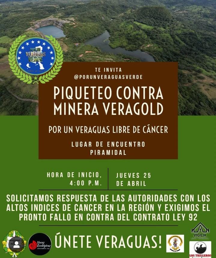 Por un VERAGUAS Libre de Cáncer , no a la #Mineria #Cañazas #LaMesa #Veraguas #Panamavalemassinmineria  #Sosbiodiversidad