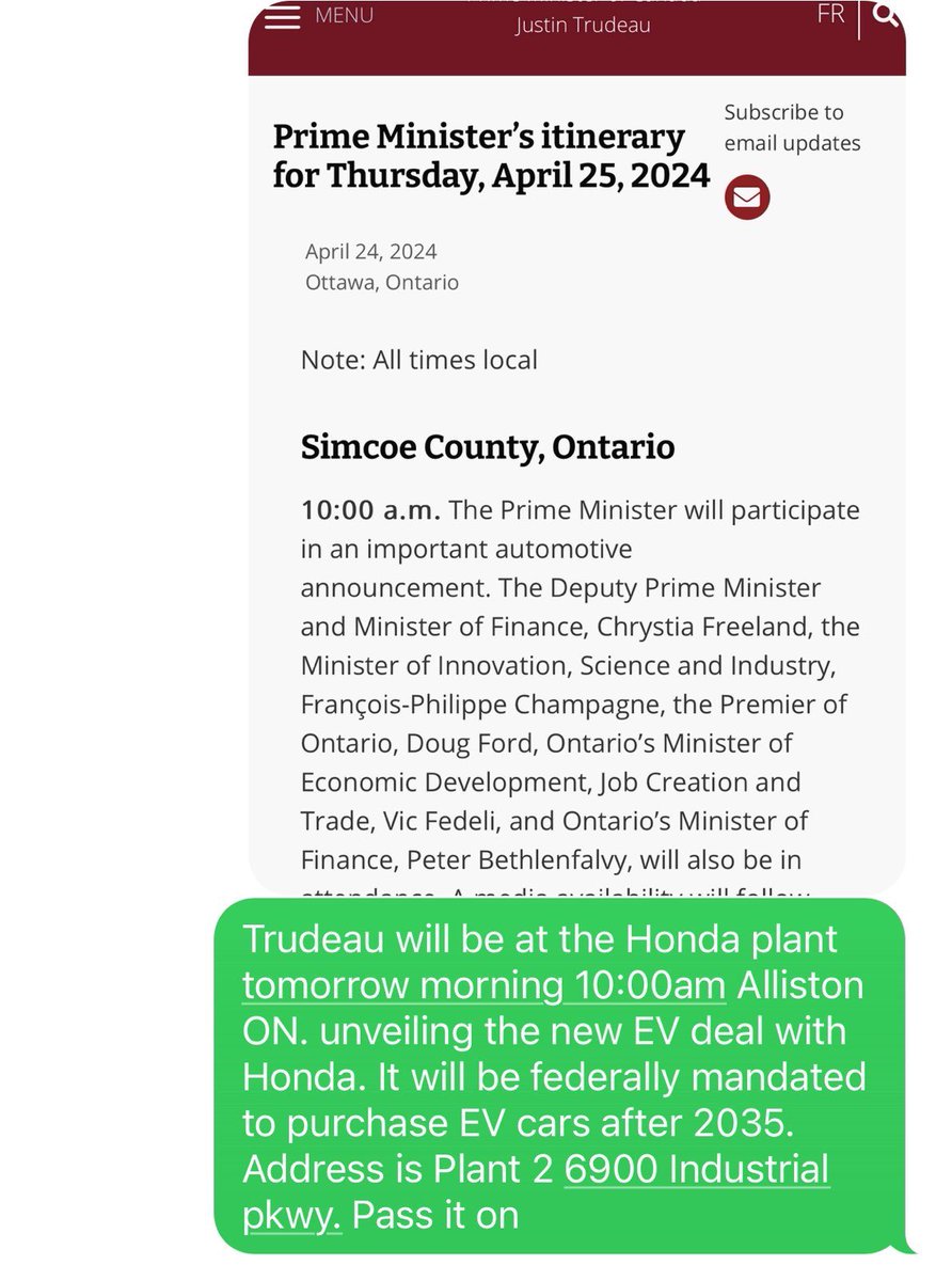 Attention #freedomfighters in #SimcoeCounty area. 

Bring your drums and megaphones. 

These #Trudeau shouting sessions are a great experience. Not to be missed. 

#cdnpoli #ontario