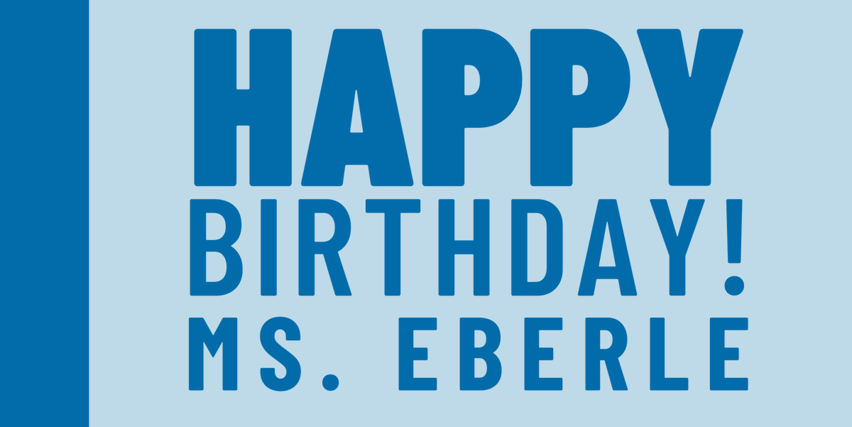 Please join us in wishing Ms. Eberle a very Happy Birthday! #HummingbirdsFly