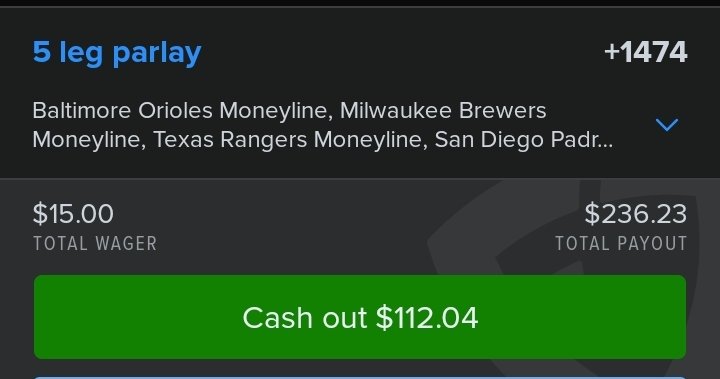 Always a sweat...round Robin's and parlays...Last game is the Dallas Stars