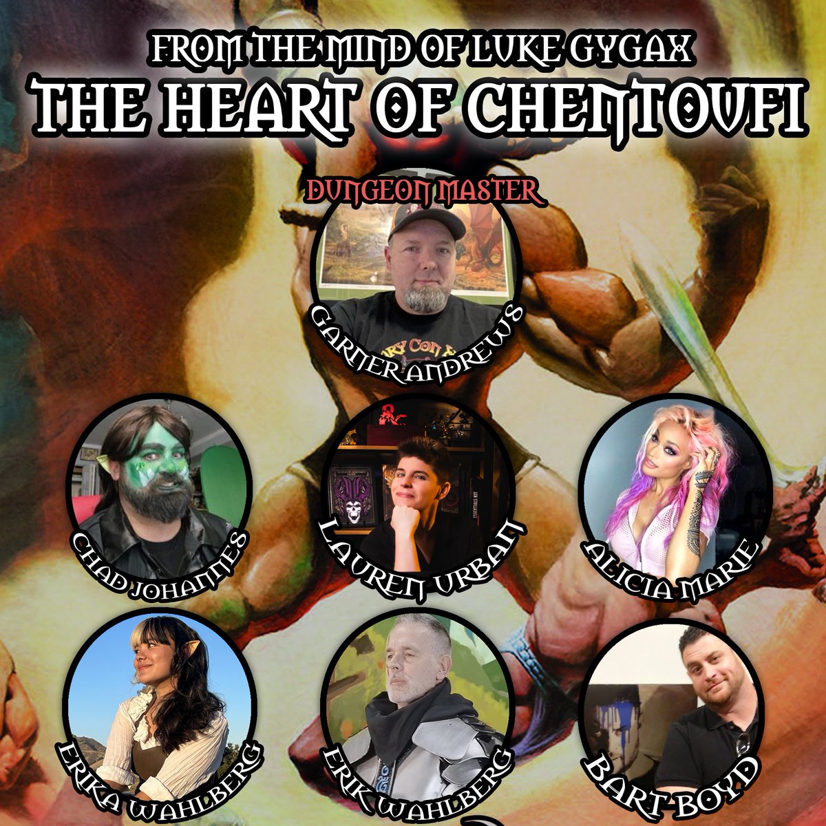 Heroes of Okkorim is BACK this Sunday! Join us at 4pm EST/1pm PST as we continue with the second Okkorim adventure by @Luke Gygax: The Heart of Chentoufi. twitch.tv/garyconlive #garycon #gaxxworx #ttrpg #dnd #okkorim #chentoufi