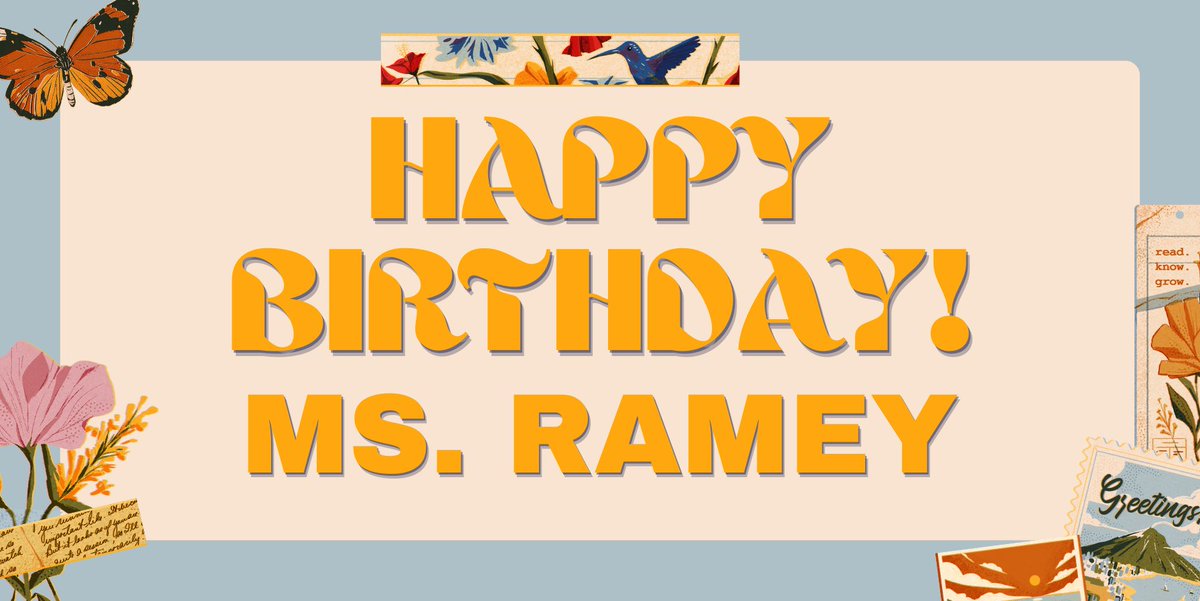 Please join us in wishing Ms. Ramey a very Happy Birthday! #HummingbirdsFly