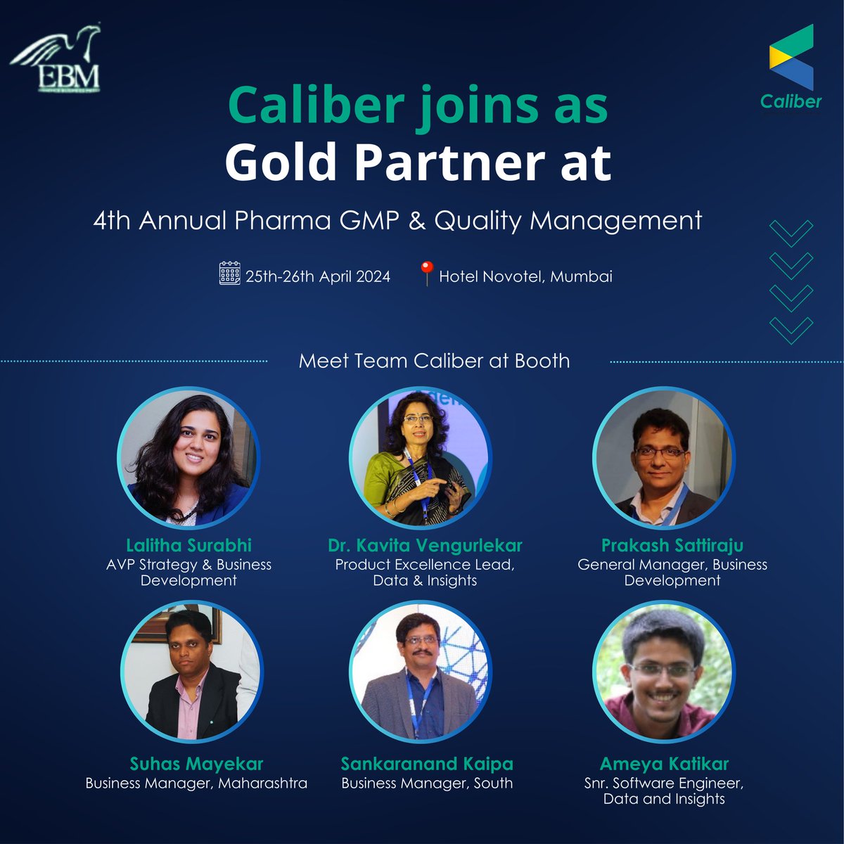 CaliberTech's tweet photo. Caliber is pleased to join as the Gold Partner at "4th Annual Pharma GMP & Quality Management"
Drop by our booth to Meet Team Caliber and explore our new solutions.
#calibertechnologies #ebmgmp4 #quality #pharmaceuticalindustry #QualityAssurance #gmp https://t.co/tJ2NoBlhi6