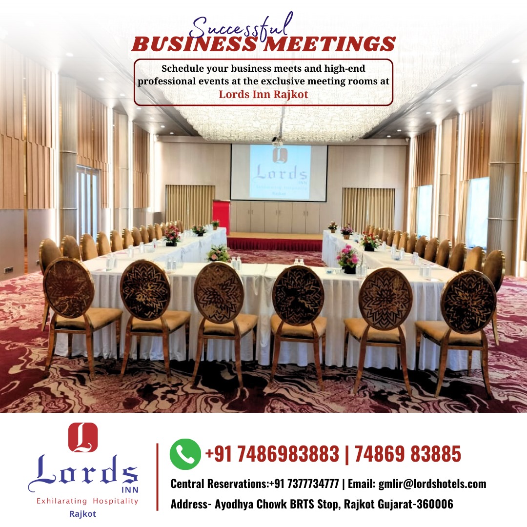Elevate Your Next Corporate Event at Lords Inn Rajkot!

Schedule your business meetings and high-end professional events at the exclusive meeting rooms at Lords Inn Rajkot.

#LordsHotels #rajkot #conferenceroom #boardroom #meetingspace #meetingroom #BanquetHall #corporateevents