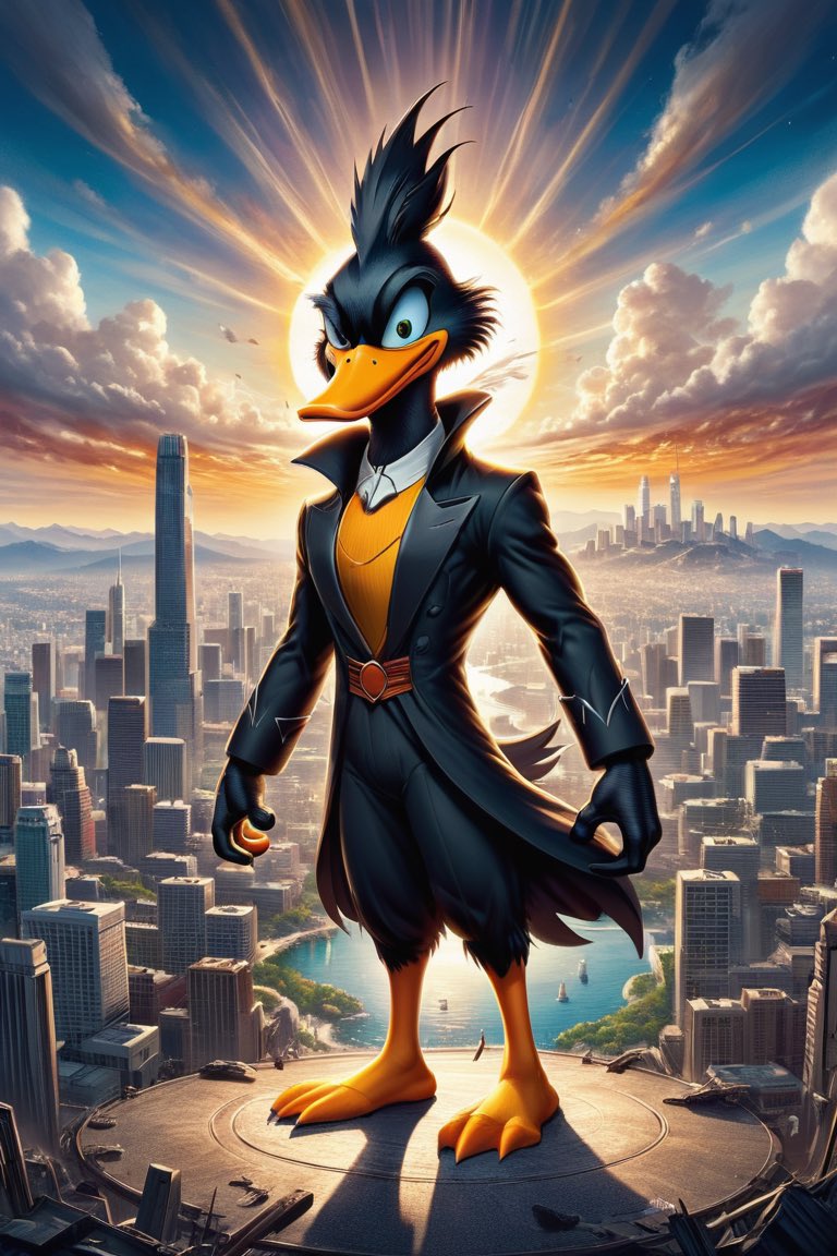 Daffy Duck 

#AnimeTransformation #Hollywood #ArtVolynsky #game #MysticCreature #Powerful #CaptivatingIllustration #CinematicArt #ActionFantasy #DramaAnime #AnimeArt