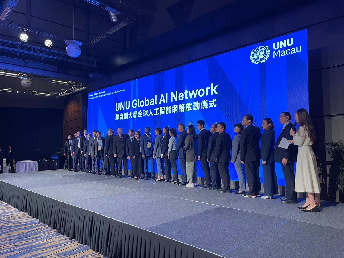 🇺🇳 #Live from the #AIConference2024!  

UNU Global AI Network has been officially launched! Special thanks to Professor Joseph Hun-Wei Lee, Fanny Fangli Liao, and Ms. Alice Ho for their participation! Together, we aim to address the multifaceted challenges posed by #AI.