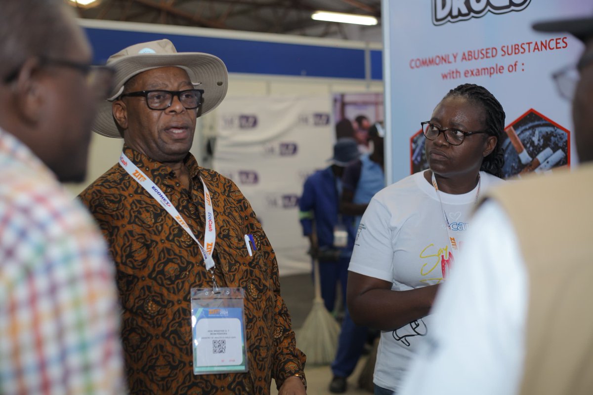 Minister  of Health and Child Care, Dr Douglas Mombeshora visits the ZNFPC stand  at the Zimbabwe International Trade Fair (ZITF). The Minister said  government is engaging stakeholders and communities in an effort to curb  adolescent pregnancies and child marriages. #ZITF2024