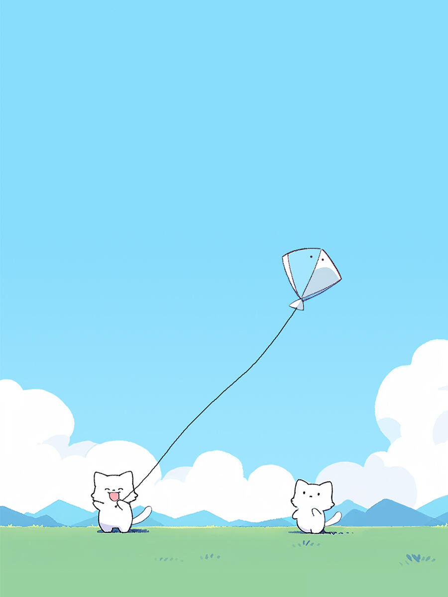 イラストレーターの日常。 最近は宝探しに忙しくて、あまりネットにアクセスしておらず、更新もしていませんでした。
#凧揚げする猫