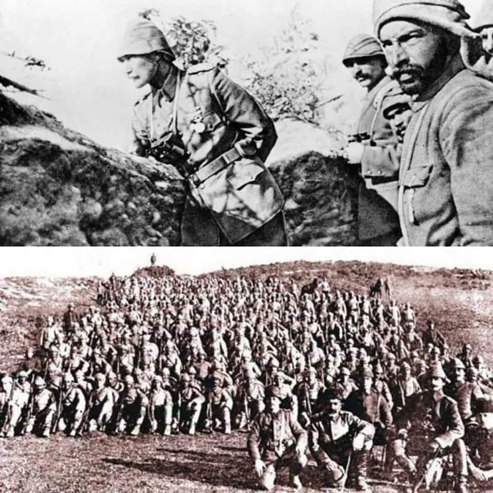 #ÇanakkaleGeçilmez.! Onlar geri dönmeyi hiç düşünmediler bile.! Çanakkale Boğazını denizden geçemeyen İtilâf Devletleri 25 Nisan 1915'da karadan saldırı başlattı. Kara Savaşlarında Türk Milleti çok büyük bir lider çıkardı. Anafartalar Grup Komutanı Yarbay Mustafa Kemal Atatürk