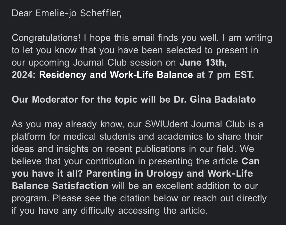 I am a urology applicant for #Match2025
I am also getting married to my high school sweetheart of 11 years during interview season. Work-life balance is a rewarding challenge! Thank you @SWIUorg for the opportunity to present on a topic I care so much about. #WomenInUrology