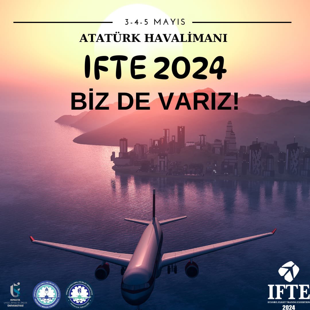 Bizler de IFTE 2024’deyiz. ✈️

<a href="/IfteIstanbul/">IFTE İstanbul</a> 

#ISUBÜ #ISUBÜHavacılıkTopluluğu