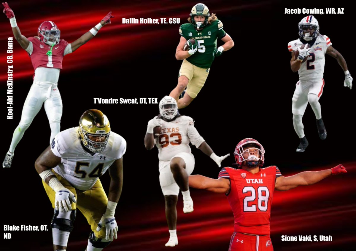 Some of #myguys for the draft. Would love these guys on the 49ers
