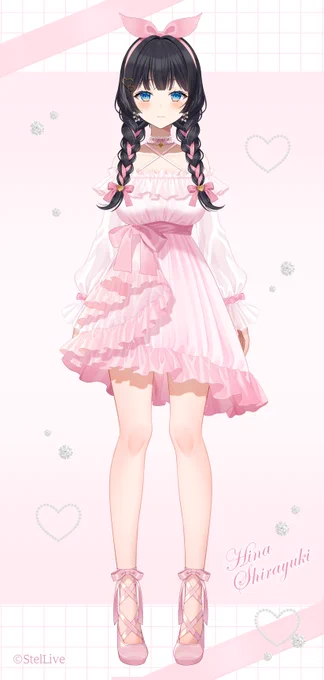 【お仕事告知】StelLive所属 白雪ひなさん( #Shirayukihina_ )の新衣装を担当させていただきましたぜひ配信でご覧ください～! 