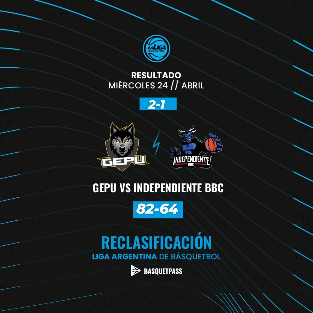 Basquet Pass Argentina (@basquetpass_arg) on Twitter photo ✅ <a href="/GepuBasket/">GepuBasket</a> completa el cuadro de playoffs en la <a href="/LigaARGbasquet/">La Liga Argentina</a>
📲 Reviví el partido en basquetpass.tv ✅ <a href="/GepuBasket/">GepuBasket</a> completa el cuadro de playoffs en la <a href="/LigaARGbasquet/">La Liga Argentina</a>
📲 Reviví el partido en basquetpass.tv