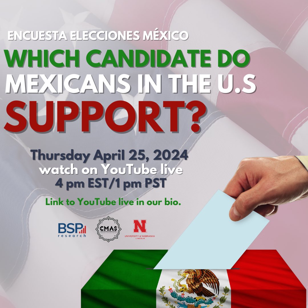 Jorge Ramos presents the results of the first survey in the United States for the upcoming presidential elections in Mexico. This is the largest survey conducted on Mexican voters residing abroad. Tune in April 25 @ 4 pm EST #HablaConUnivision