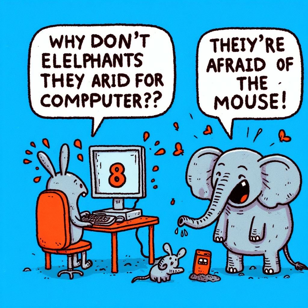 Why don't elephants use computers? They're afraid of the mouse! #PeaceOfMind #faradaybags #faradaypouches #faradaycages #signalblockerfaradaybag #hacking #tracking #datatheft #privacyprotection #Caredgitz