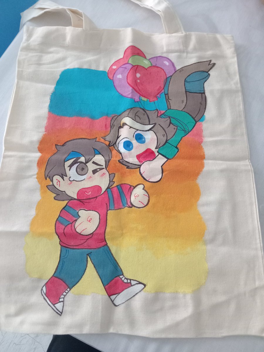 kyoilev's tweet photo. Mi noviecita pintó está bolsa para mí, sabe lo mucho que me gusta el guapoduo, la amo tanto. 😭🩷

#guapoduofanart #guapoduo https://t.co/w1yJLMKzkr
