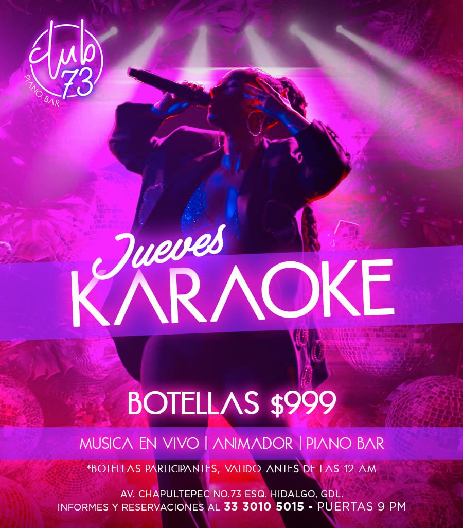 Club73gdl's tweet photo. 🔱 (Club 73 Gdl) 🔱
Somos un Piano Bar 
🗓️ Jueves de Karaoke 🎤
🎹 MUSICA EN VIVO 🎷
📍Botellas $999 
📍Djs en vivo 
📍Animadora
✅Bienvenidos todos puertas 9:00 pm
📍Av Chapultepec 73 a media cuadra de hidalgo
Más info al 3330105015 o clik aquí  https://t.co/ouiL2KFlYO https://t.co/1Y9u9RihjV