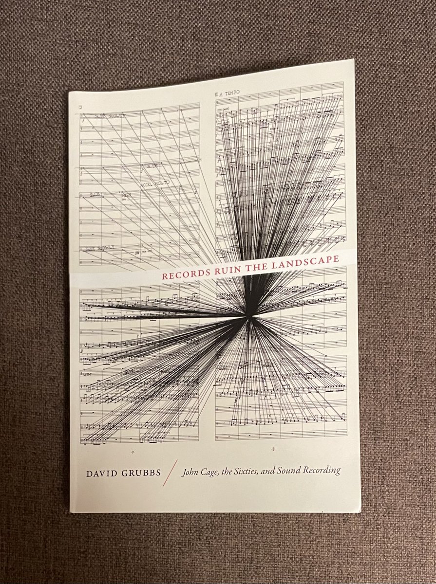 Currently reading Records Ruin the Landscape: John Cage, the Sixties, and Sound Recording by David Grubbs (@DukePress, 2014) His book-length prose poems are some of my favorite books ever, so it's about time I dove into this one...