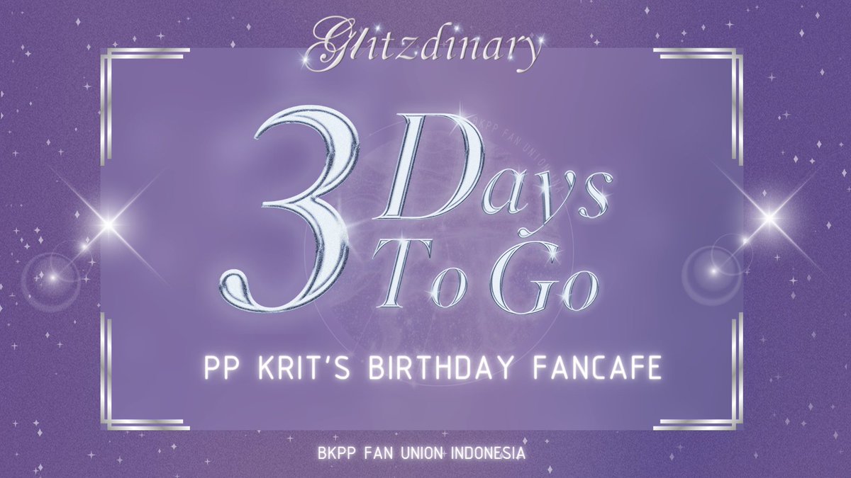 Hiii 🐧 Just 3 days left until the event kicks off! Can't wait to see you there🎉 #GlitzdinaryCafeEvent #PPKritTurning25Th #ppkritt