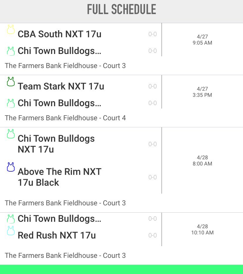 My schedule this weekend in Indianapolis at @NxtProHoops with @BulldogsChi