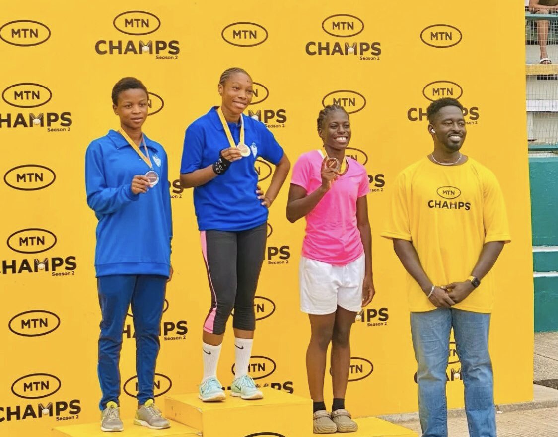 Our girls performance at the MTN CHAMPS season 2.

GIRLS U20 JUNIOR CATEGORY:

1. Miracle Oluebube Ezechukwu
Heat: 11.92
Semi-Final: 11.75 
Final: 11.81 Gold 🥇

2. Rosemary Chigozie  Nwankwo
Heat: 12.03
Semi-Final: 11.95 (Personal Best) 
Final: 12.02 Silver 🥈

#Opay #Binance